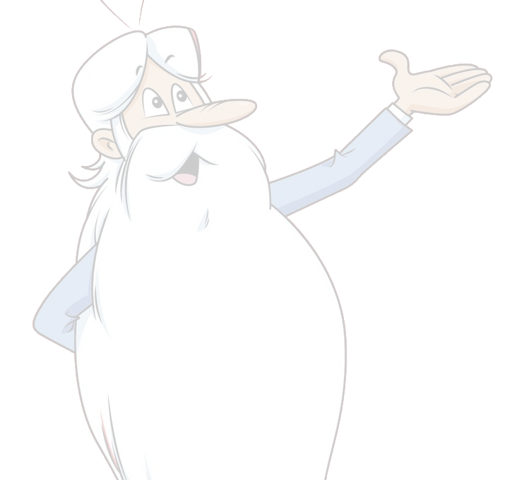 personnage du dessin animé il était une fois la vie, albert barillé, un vieux monsieur avec une très longue barbe et un grand sourire